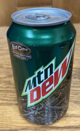 2x Mountain Dew Diet Lost Camo Promo 12oz Empty Bottom Drained Cans 2014 - Bild 2 von 7