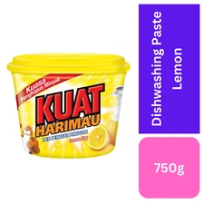 2 units KUAT Dishwashing Soft Paste Grease Removal Clean (750g) – Lemon (Yellow)