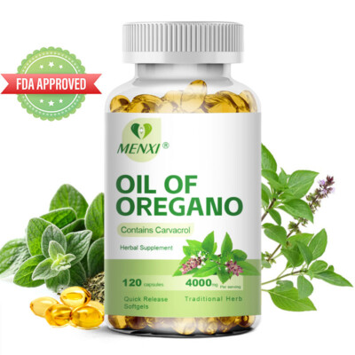 Oregano Oil 4000mg, 120 Softgels, Carvacrol-Rich, Natural Herbal Supplement