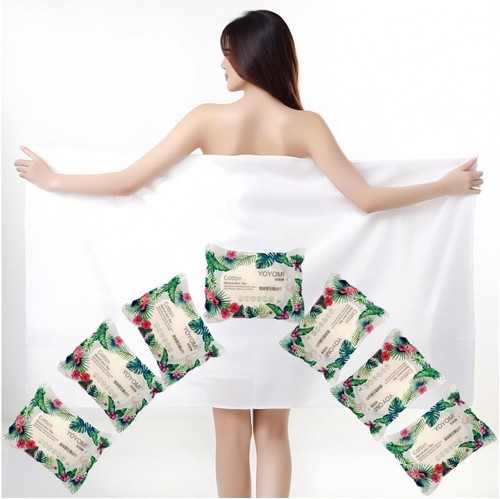 Premium Pure Cotton Extra Thick Compressed Disposable Towels for Travel, 55.1 x
