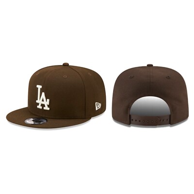 Los Angeles Dodgers 9FIFTY Adjustable Cap - LA MLB New Era Hat - Brown Snapback