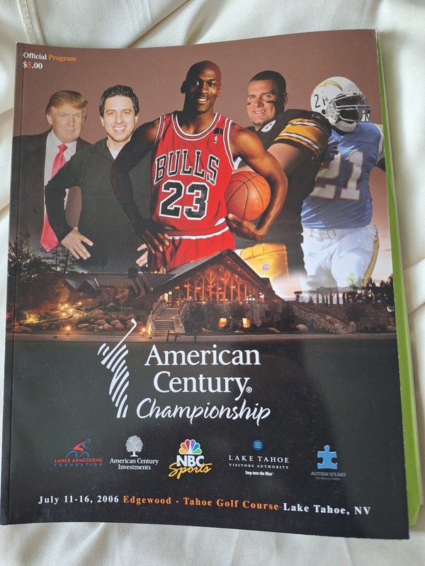 Michael Jordon 2006 on Cover of Celebrity Golf Tournament Program MJ on cover
