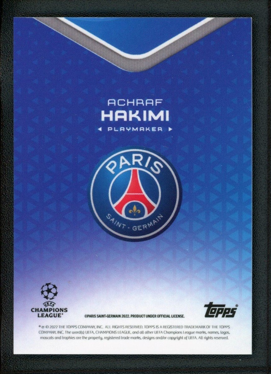 2022 ACHRAF HAKIMI 23/25 TOPPS UEFA CHAMPIONS LEAGUE PLAYMAKER