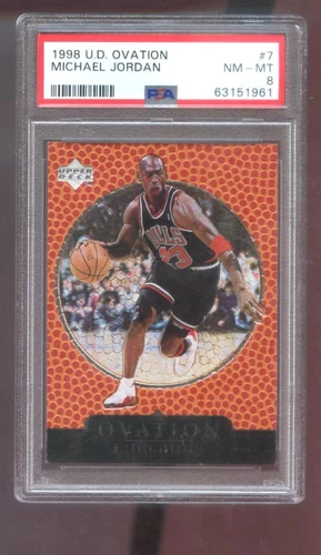 1998-99 Upper Deck Ovation #7 Michael Jordan PSA 8 Graded Card 98-99 1998-1999