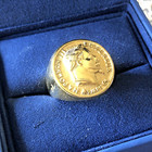 Napoleon lll  “Emperor” Ring Men’s Faux Gold-colored Size 9 Brass  + Jewelry box — photo 3