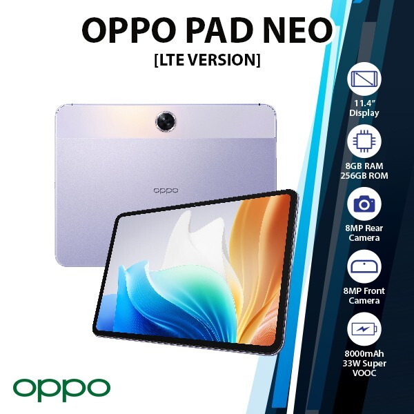 oppo pad OPPO Pad Neo Bluetooth Octa Core Android PC Tablet (LTE Ver