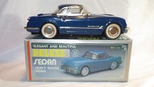 Blue Chevrolet Corvette MF-317 Friction Tin Toy Car Deluxe with Box