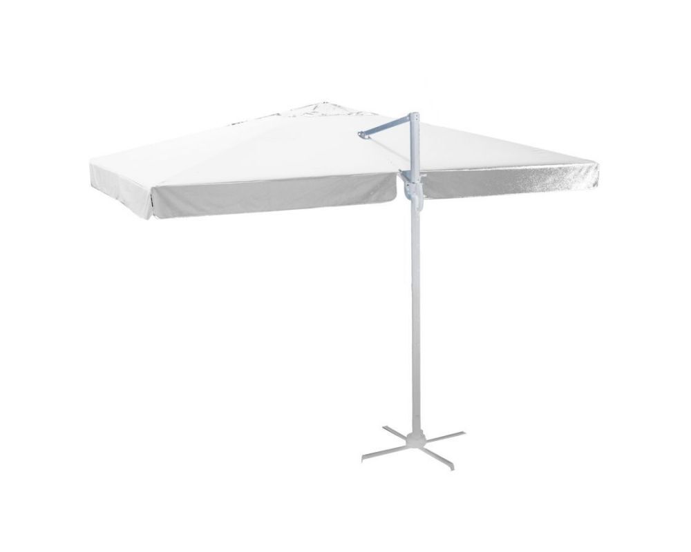 Paraguas cuadrado en voladizo Vacchetti jardín exterior 2 x 3 m blanco