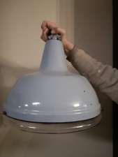 Vintage, Zwei seltene Industrielampen, Deckenlampe, Küche,  Loft, Metall, Glas 