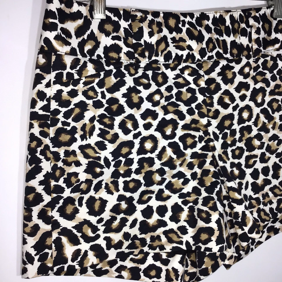 Pantalones Cortos Casa Blanca Mercado Negro Mujer Talla 6 Negro Marrón Estampado Animal Elástico Foto 2 de 4