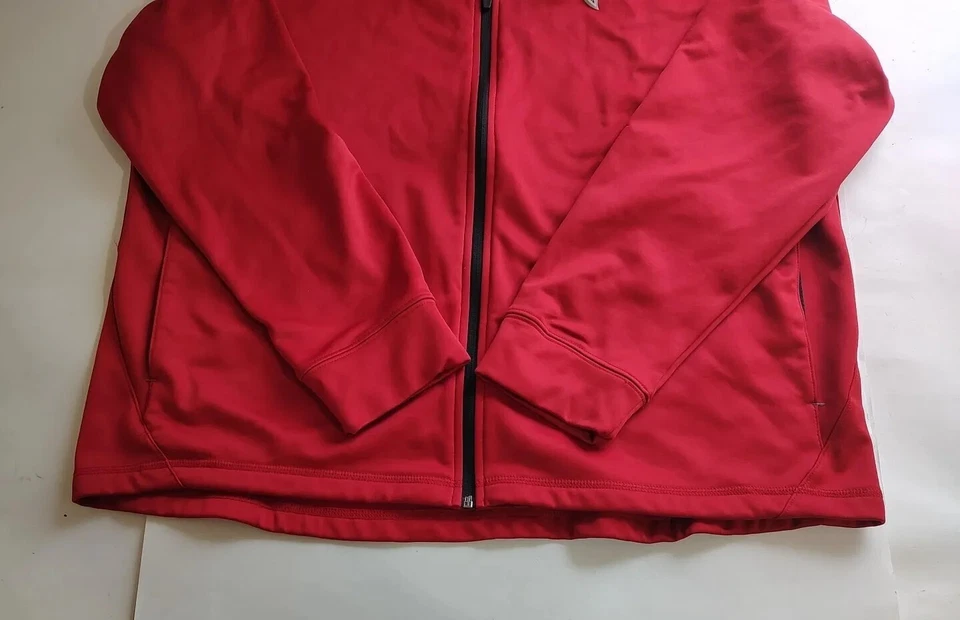 Jaqueta de lã Atlanta Falcons forrada térmica de lã com zíper completo tamanho GG - Imagem 2 de 4