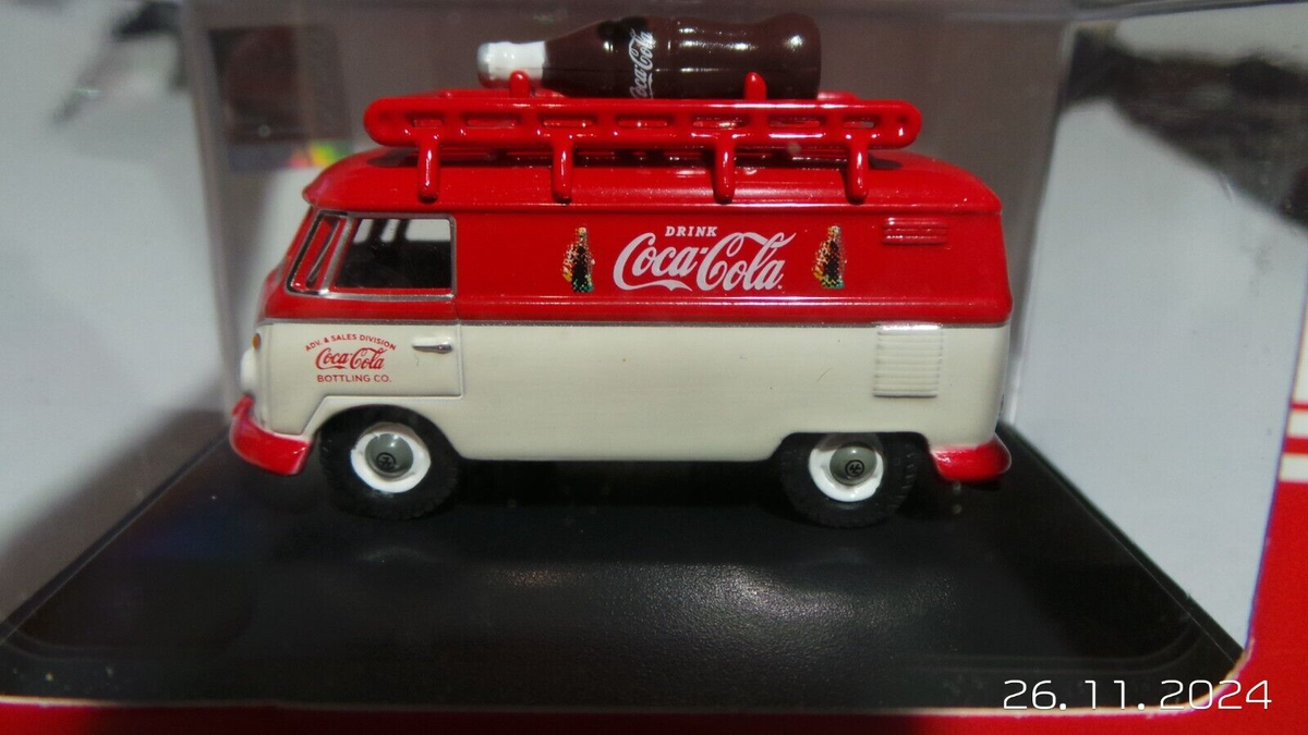 BNIB OO GAUGE OXFORD 1:76 76VWS007CC VW T1 Van / Bottle Coca Cola - Foto 9