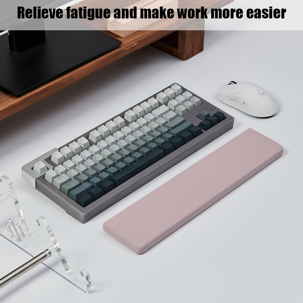 Non-Slip Ergonomic Quartz Stone Wrist Rest for Mechanical Keyboards