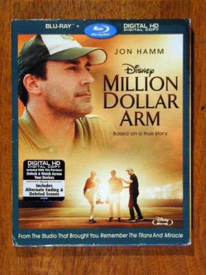 MILLION DOLLAR ARM 2014 BLU RAY & DIGITAL HS BRAND NEW SEALED  w SLIPCOVER