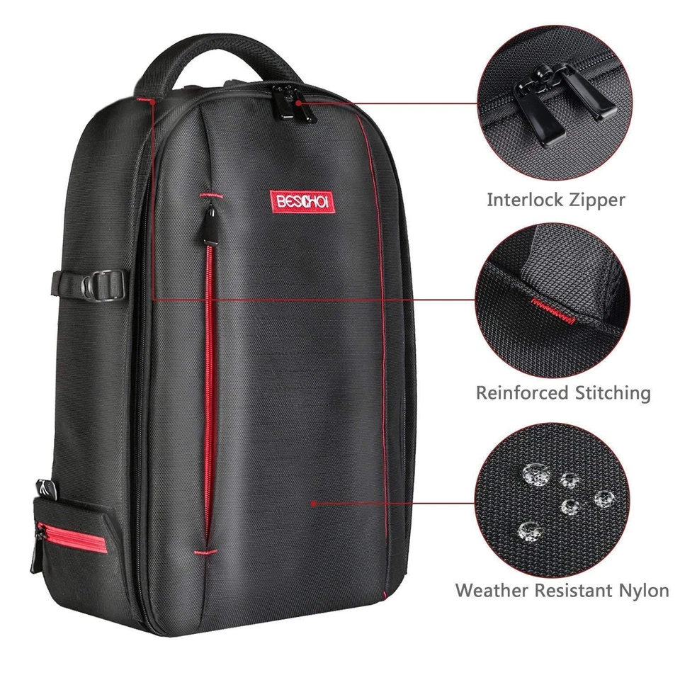 Beschoi DSLR SLR Camera Backpack Bag Case Waterproof for Canon Nikon Sony Pouch - Image 4 of 4