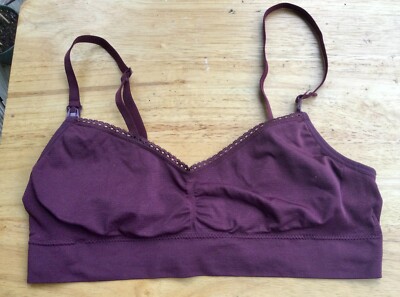 Under Control Burgandy Nursing Wireless Bra XL