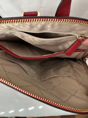 Michael Kors Large Emmy Leather Cherry Teck Friendly Dome Backpack Michael Kors Large Emmy Leather Cherry Teck Friendly Dome  main image 4