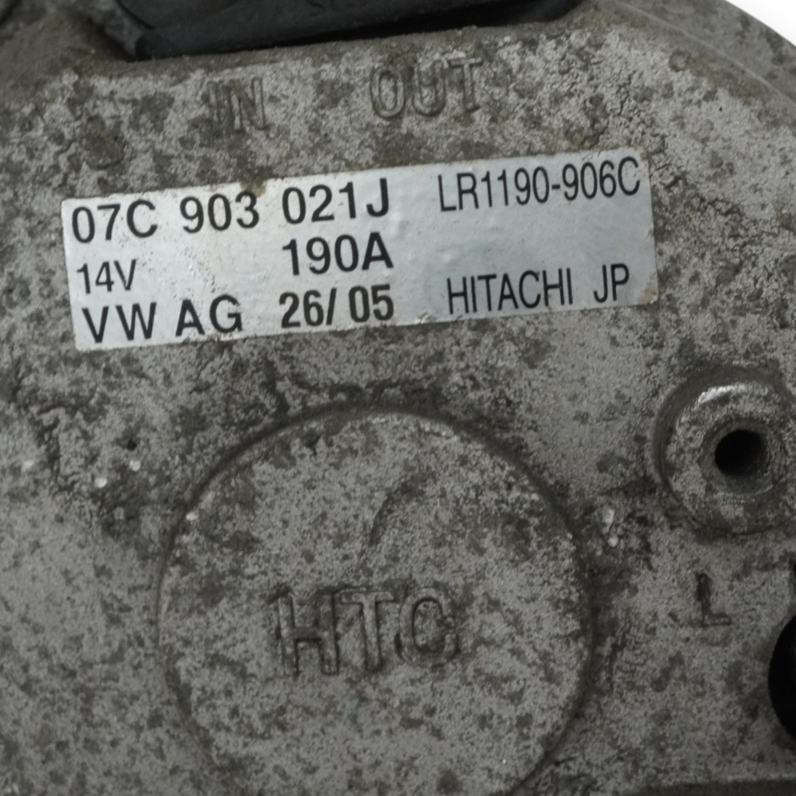 03-12 Bentley Continental GT 6.0L Alternator Generator Pulley 07C903021J OEM