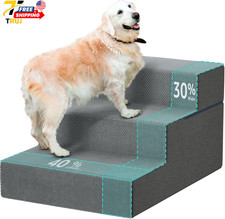 Large Dog Stairs for High Beds Extra Wide Pet Steps for Large Dogs to Get on T