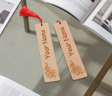 X 2 Wood Personalised Bookmarks. Exquisite Engravings and Your Customised Name. 