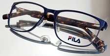 Originale FILA VFI173 Eyeglasses NAVY/HAVANA New Metal 55-18-146 Stainless Steel