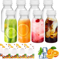 200 Ml Wiederverwendbare Leere Flaschen, 8 Stk Plastikflaschen Mit Deckeln, Saft