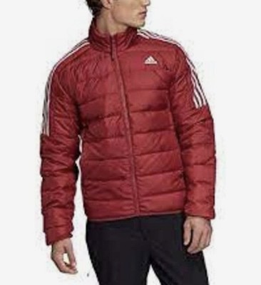 Adidas ESS Down Puffer Jacket Slim Fit Legacy Red Men s Size 2XL