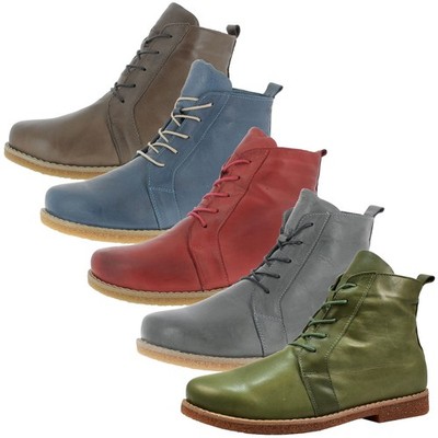Andrea Conti Damen Stiefelette Leder Schnürboot Krepp Crepe Sohle 0344616