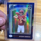 2024 Panini Donruss Optic Rated Rookie Jayden Daniels #248 Blue Hyper Prizm (RC)