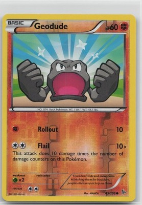 Geodude Common Fighting XY - Flashfire 45/106 LP 2014 MAHOU Reverse Holo