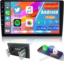 2 32GB 10.1" Car GPS Android 15 Stereo Radio Double 2DIN Player Wifi Universal