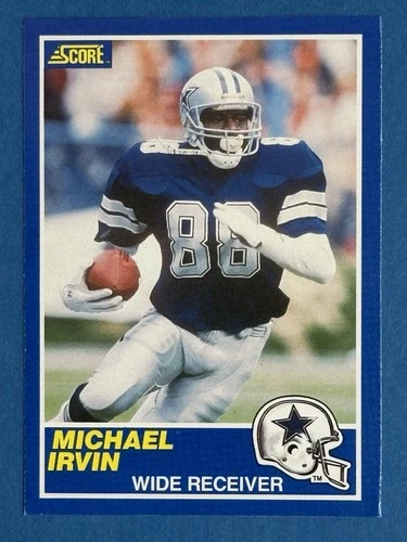 1989 Score Michael Irvin Rookie Card #18 Dallas Cowboys