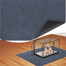 Large Dog Playpen Mat, 32 in X 50 in Dog Crate Mat Ash Gray  Reusable Puppy Tra