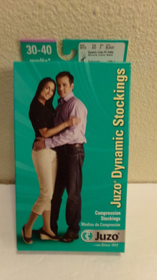 Juzo Soft Stockings 3512 AD Size II Black Compression Stockings Knee High New
