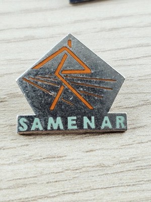 Anstecknadeln Pins Abzeichen Logo SAMENAR Metall gebraucht