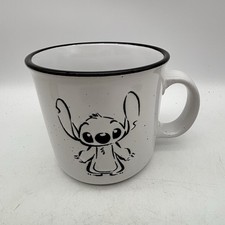 Disney Lilo Stitch Speckled Ceramic Mug B W Art Style 20oz Cute Gift Unisex
