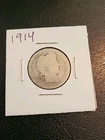 1914  Barber Quarter Fair condition Key Date Low Mintage