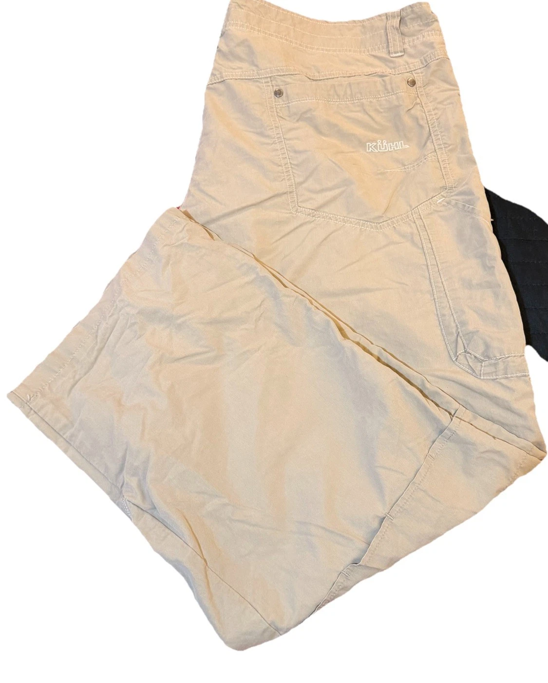 Kuhl Konfidant Air Pants Mens 40x32 Khaki Tan Hiking Vented Crotch Knee Cargo