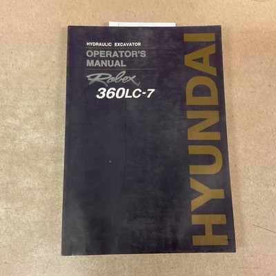 Hyundai 360LC-7 OPERATION & MAINTENANCE MANUAL T/S GUIDE EXCAVATOR pn 91NA-30040
