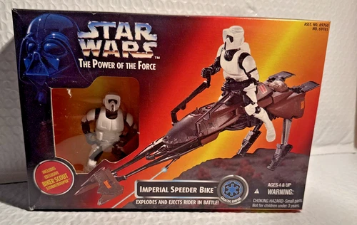 Star Wars: Power of the Force Imperial Speeder Bike - 1995 New #ss