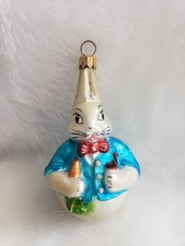 Easter Rabbit Ornament Glass CHRISTOPHER RADKO  Easter Wabbit Wobbles Bunny