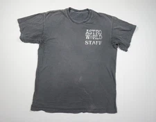 Astro World Shirt Mens Medium Gray Rap Tee Hip Hop Travis Scott Staff Tee Adult