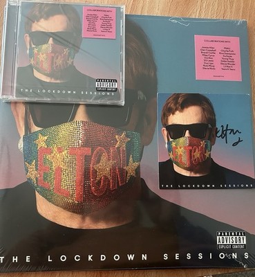 Elton John Lockdown Sessions Vinyl Record, CD + Elton Hand Signed Card Sealed