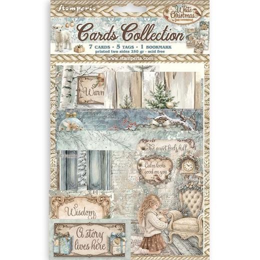 Stamperia Cards Collection - White Christmas SBCARD49