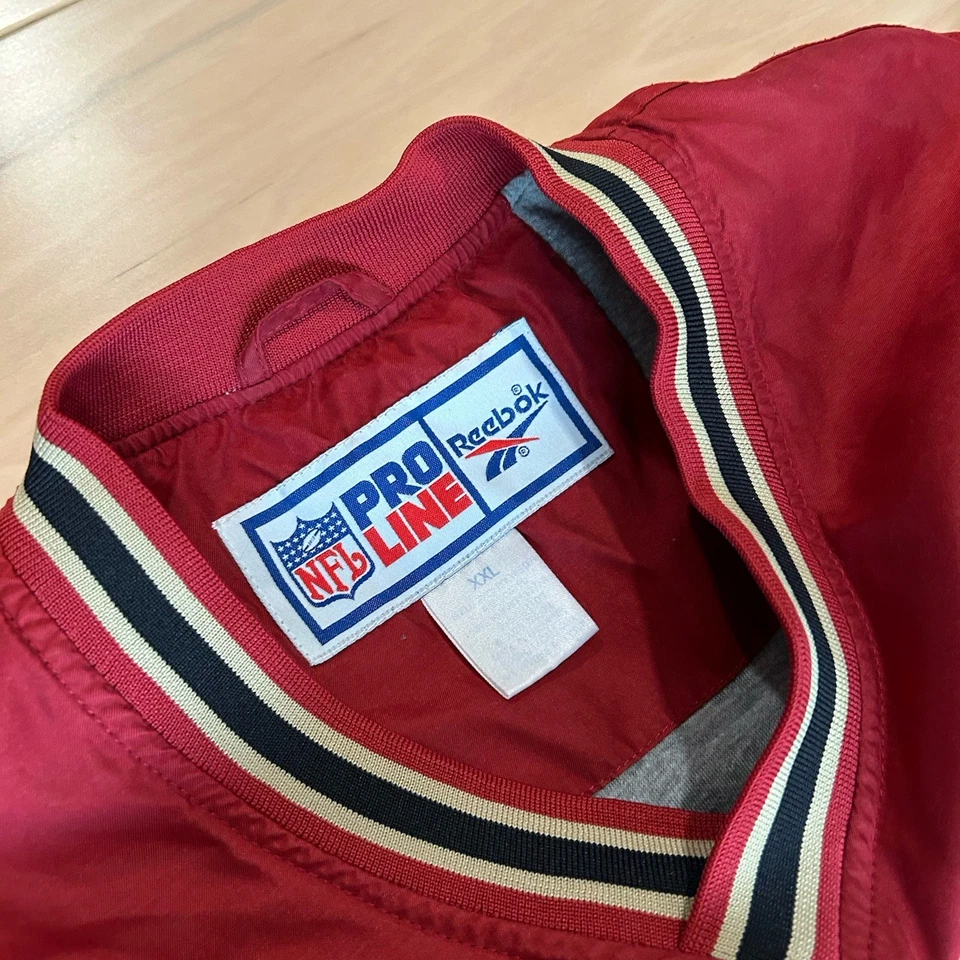 Vintage Reebok x NFL Pro Line San Francisco 49ers Pullover Lined Men's 2XL - Image 3 of 4