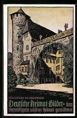 Artists' collective Fürstenau in the Odenwald, view of the castle