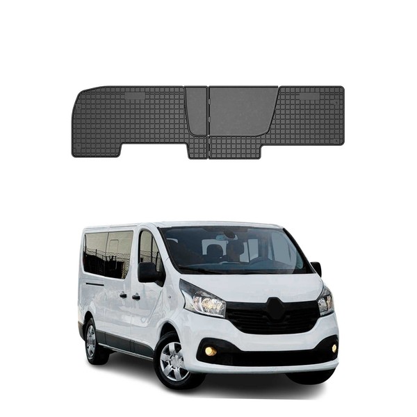 Omac Gummi FußMatten FüR Opel Vivaro B 2014-2019 2.Sitzreihe Matten TPE Schwarz-image