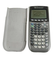 Texas Instruments TI-84 Plus Silver Edition Graphing Calculator w Cover Tested