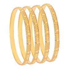 Fashion Gold Plated Traditional Bangles for Women Set of 4 Ethnic Bracelet