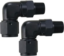 10AN Female to 3/8 NPT Pipe Swivel Adapter Fitting 10AN to 3/8 NPT 90 Degree